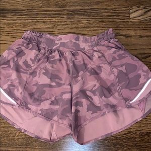 Lululemon pink camo shorts